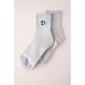 NWT Daily Practice Anthropologie Sporty Icon Socks Soccer Ball Grey